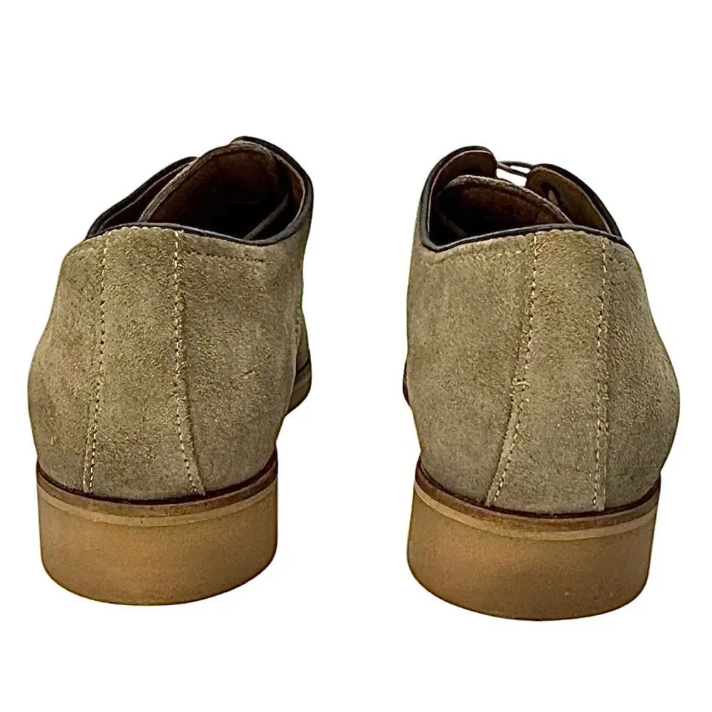 John W. Nordstrom Men’s Tan Suede Oxford Dress Shoes Size 8M EUC